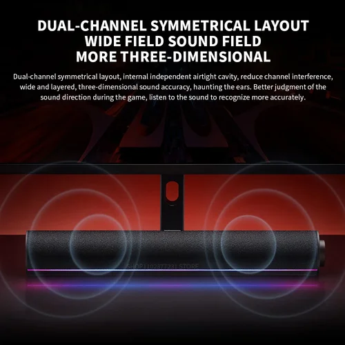 Imagen 2 del producto Xiaomi-altavoz de escritorio estéreo de doble canal, luz RGB, micrófono con cable de rango completo, caja de música, ordenador, portátil, altavoz de escritorio