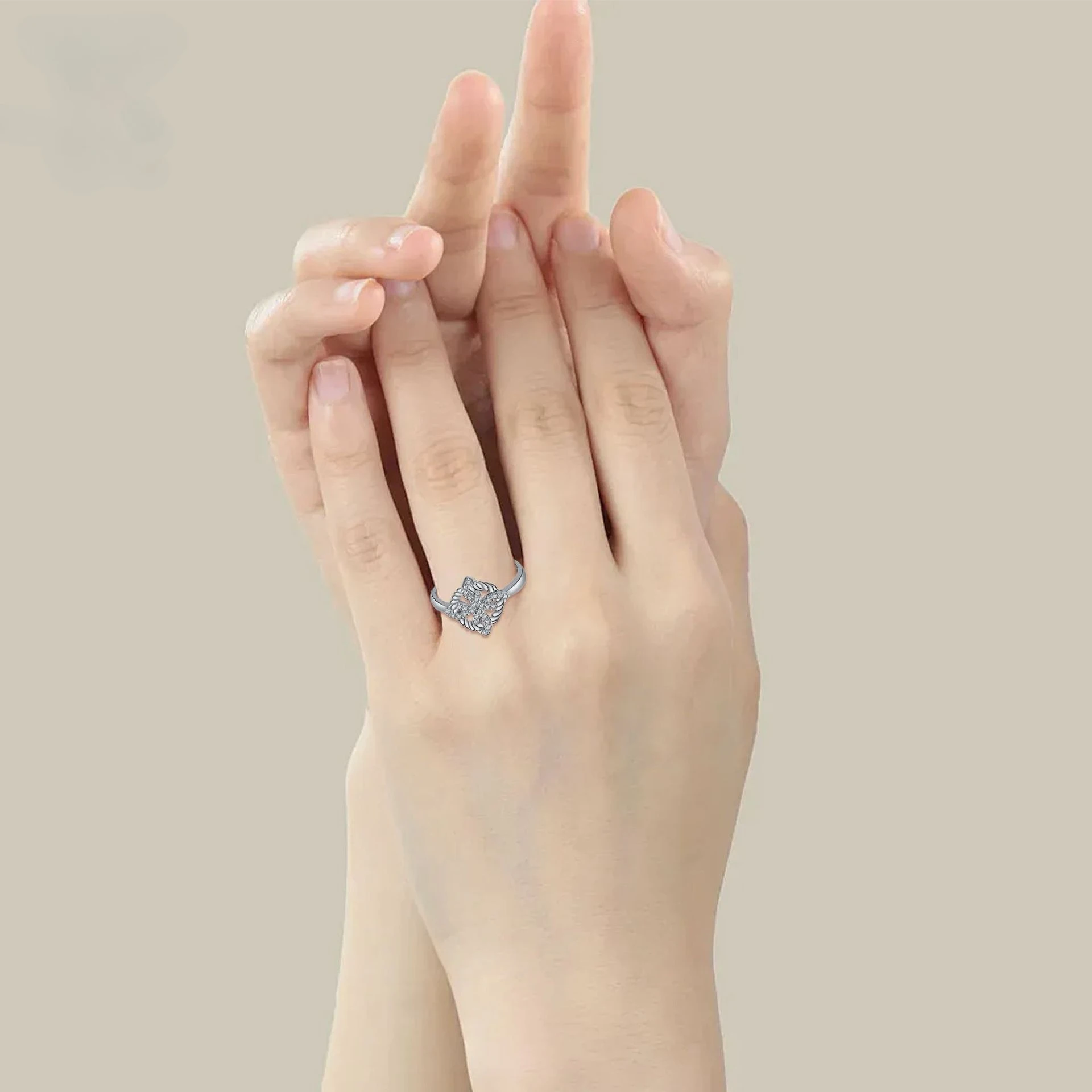 خمر التايلاندية الفضة الساحرة عقدة خواتم للنساء كامل مطعمة زركونيا خاتم السحر ويكا حماية تميمة مجوهرات هدية #4