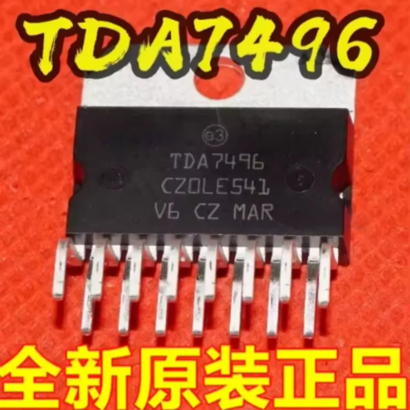5PCS TDA7496SA Original Clipwatt‑15 Class‑AB Stereo Audio Power Amplifier 2x5.5W DC Volume Control IC Chip Electronic