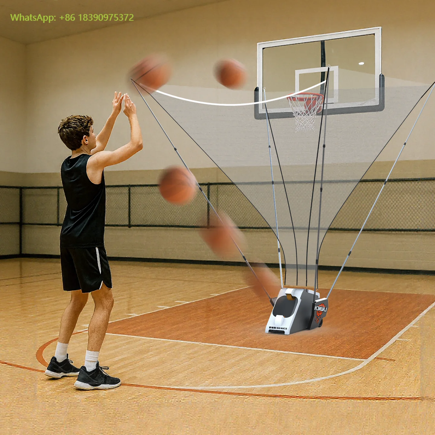 

Тренажер для бросков в баскетбол и автоматический отскочиватель для дома