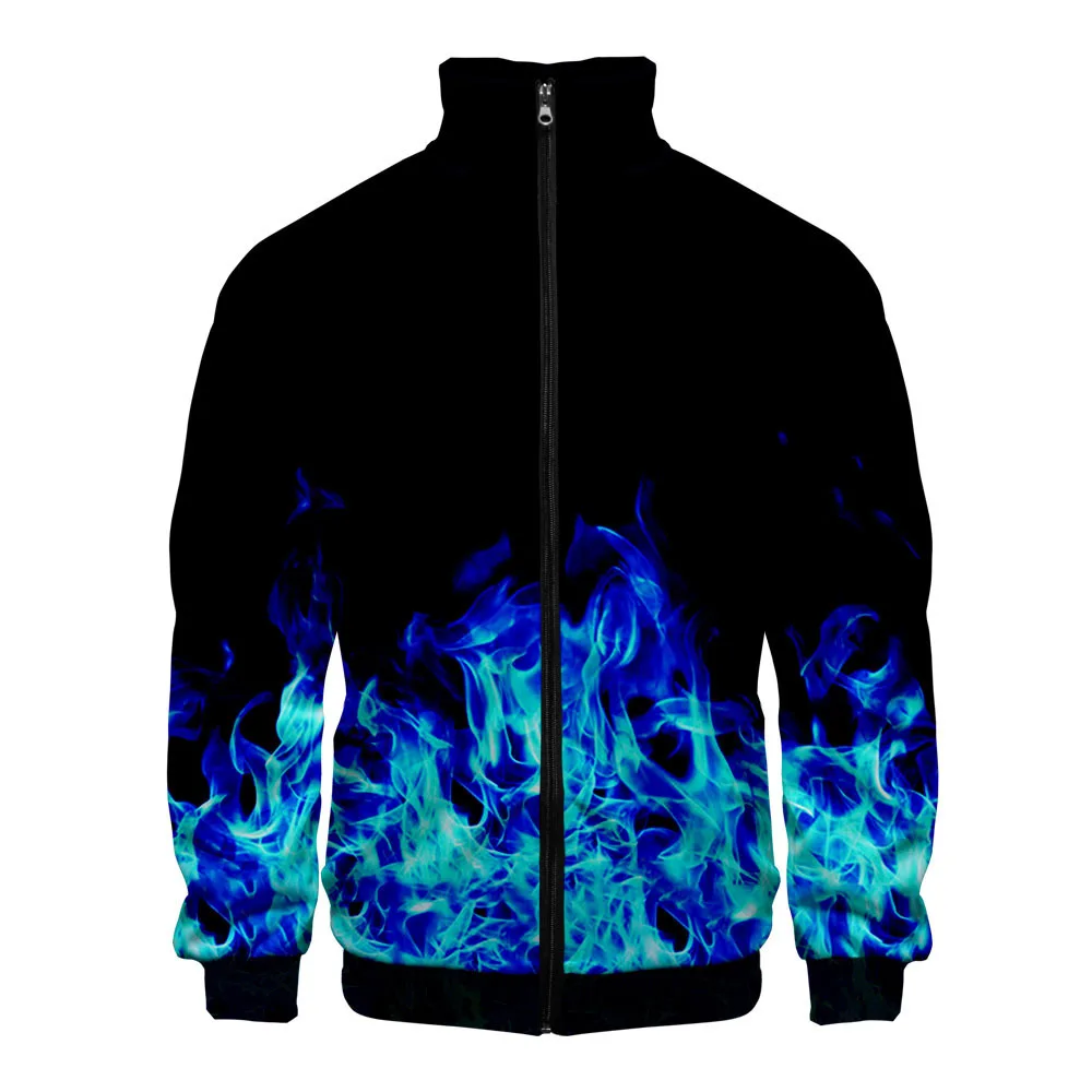 Coats Color Flame 3D Print Jacket Uniform Sweatshirt for Men Women Clothing Clothes Fashion Anime Hoodies