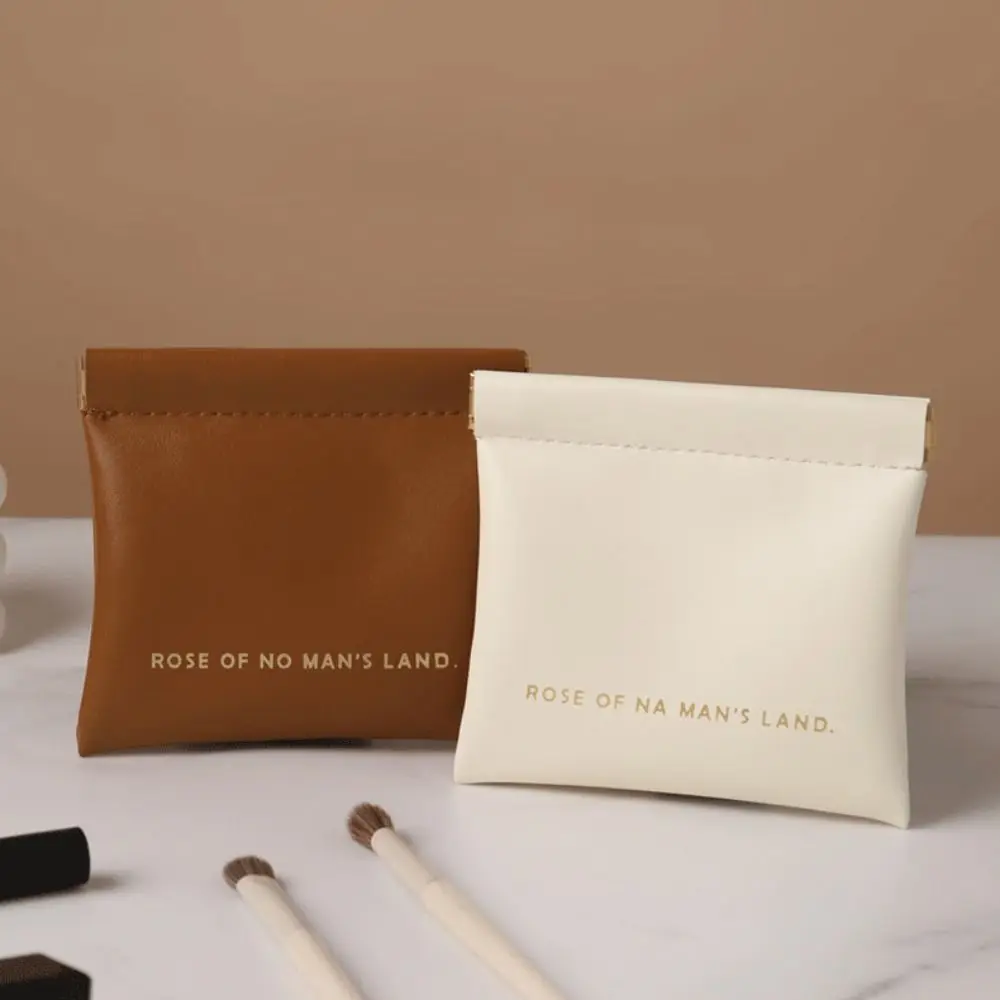 Pochette de maquillage simple et tendance pour rouge à lèvres, mini sac cosmétique en PU, organiseur portable de voyage, sac à bijoux pour femmes et filles