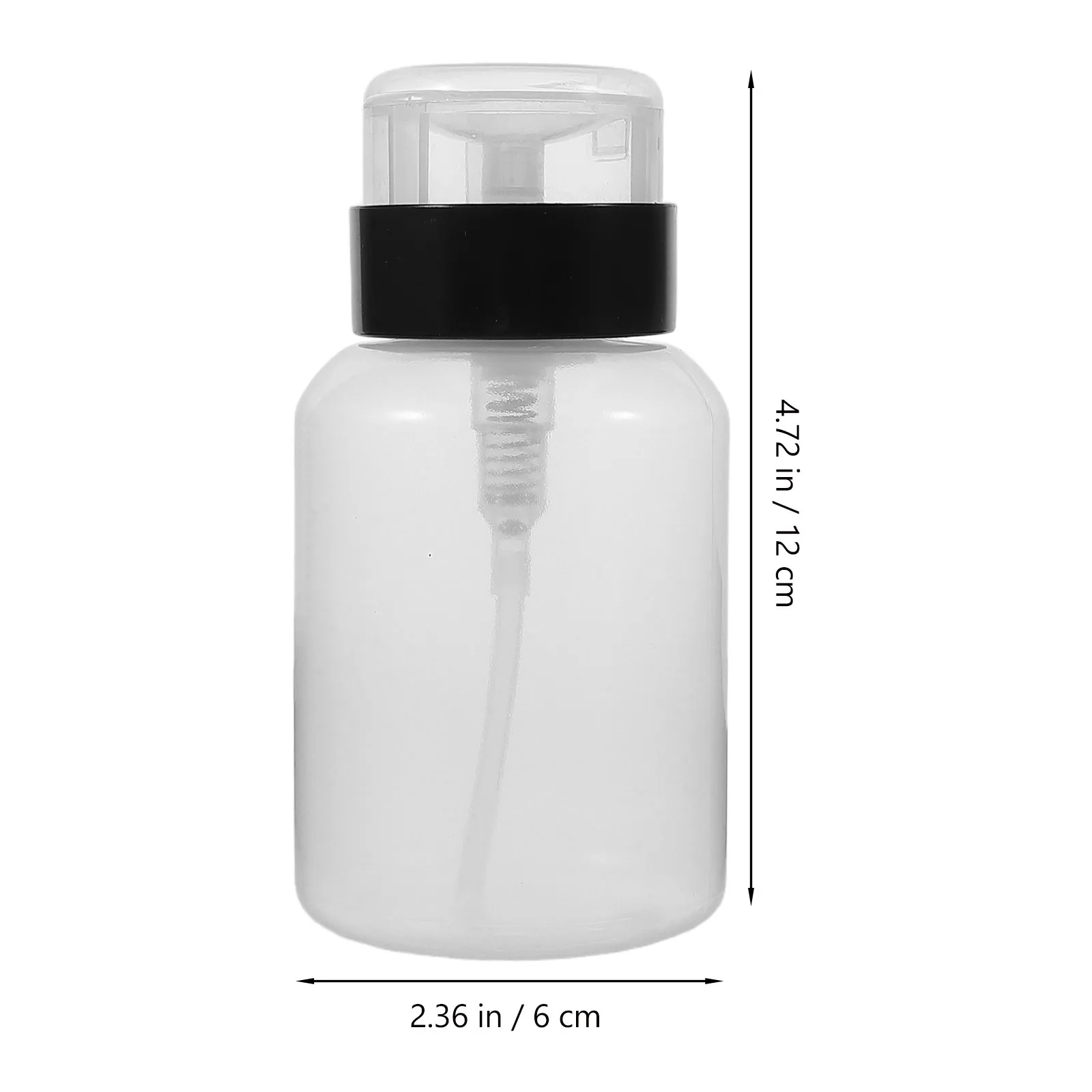 Nail Polish Remover Pump Bottle 200ml Locking Press Down Liquid Dispenser Empty Nail Care Salon Container