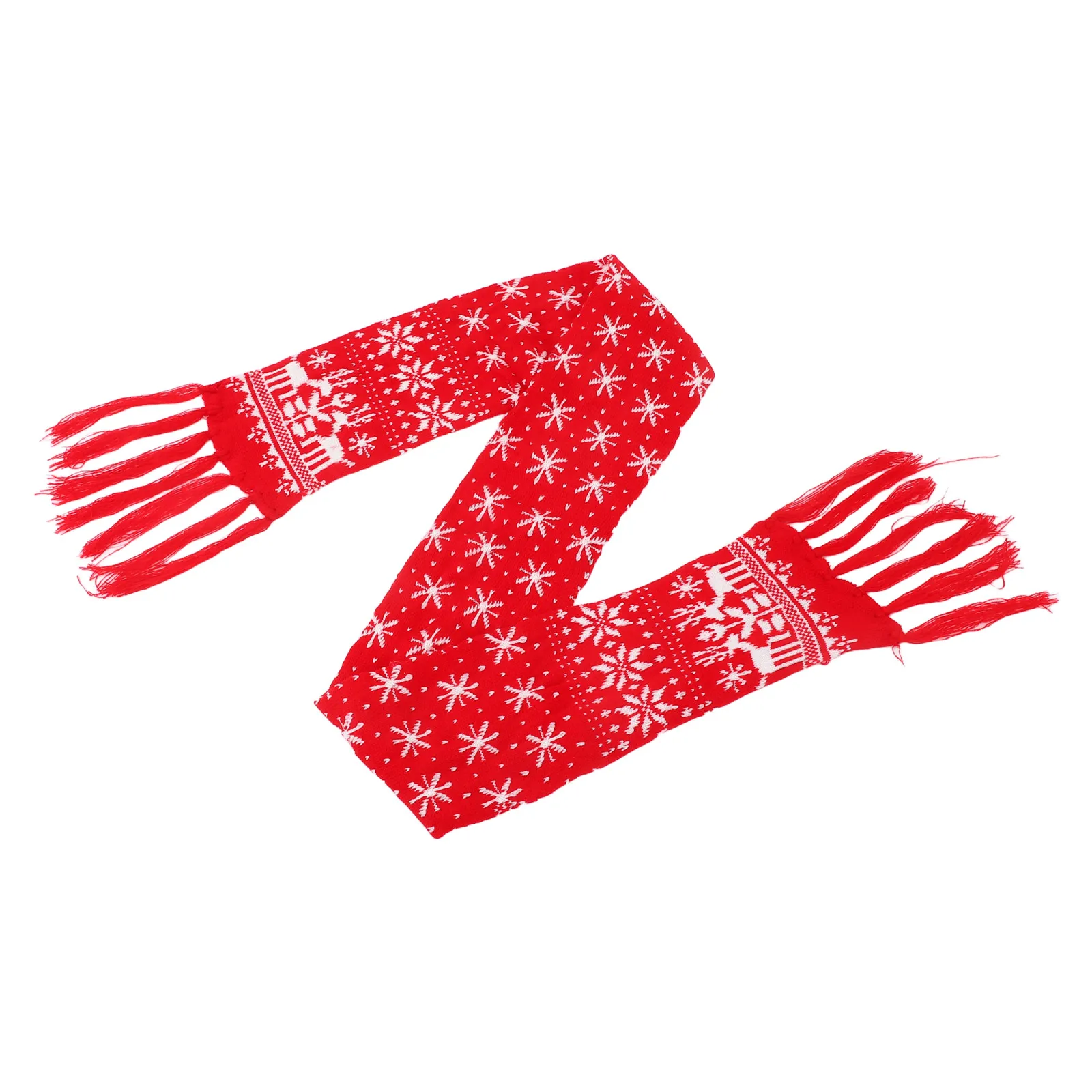 

Snowflake Elk Scarf Winter Warm Long Casual Christmas Thicken Scarves for Women Men Cold Protection Autumn Xmas Gifts