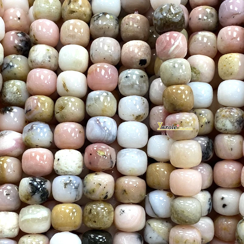Natural Gem Stone 8mm Vintage Beads AA Pink Opal Abacus Spacer Beads for Jewelry Making Diy Bracelet Charms Accessories 15‘’