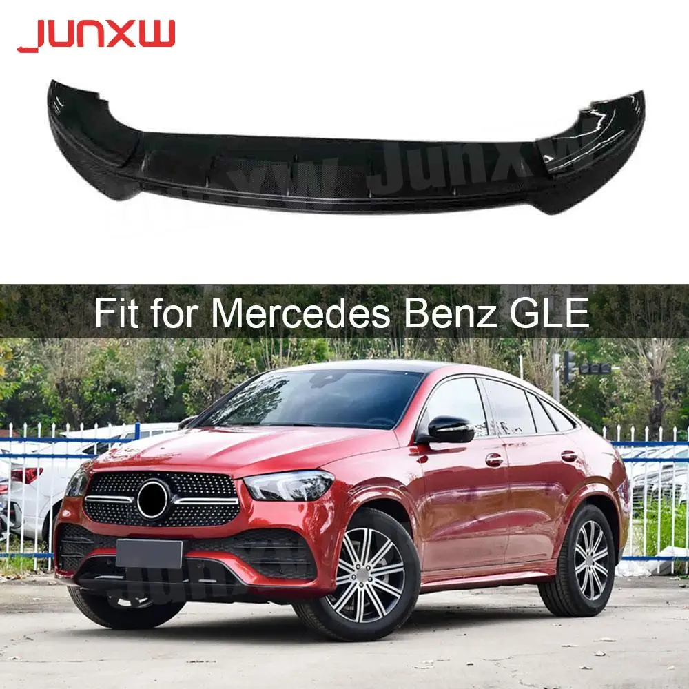 

FRP Car Front Bumper Lip Spoiler For Mercedes Benz GLE Class C167 GLE 350 450 GLE53 Coupe AMG Sport SUV 2020-2022 Carbon Fiber