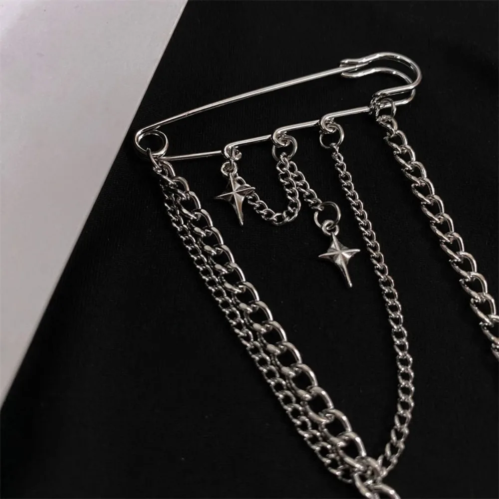 فاسق الهيب هوب سلسلة بروش للنساء النيزك على شكل مشد للخصر دبوس ، بدلة أنيقة وملابس الإكسسوارات القوطية كول مجوهرات الأزياء