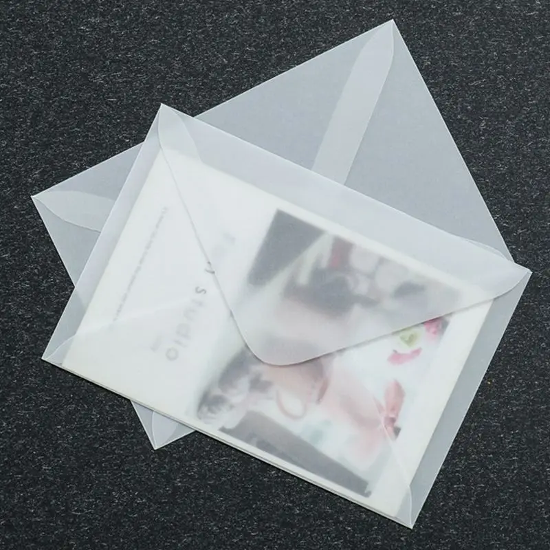Wedding Invest Card translucent Tressing Paper Envelope Wedding Invite Postcard Transparent Tracingpaper Paper Letter Message
