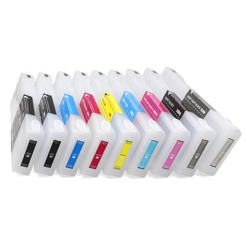 T8061 Empty Refill Ink Cartridge With Chip 700ML Compatible For EPSON P6080 P7080 P8080 P9080 Printer T8061 T8062 T8069 T806A