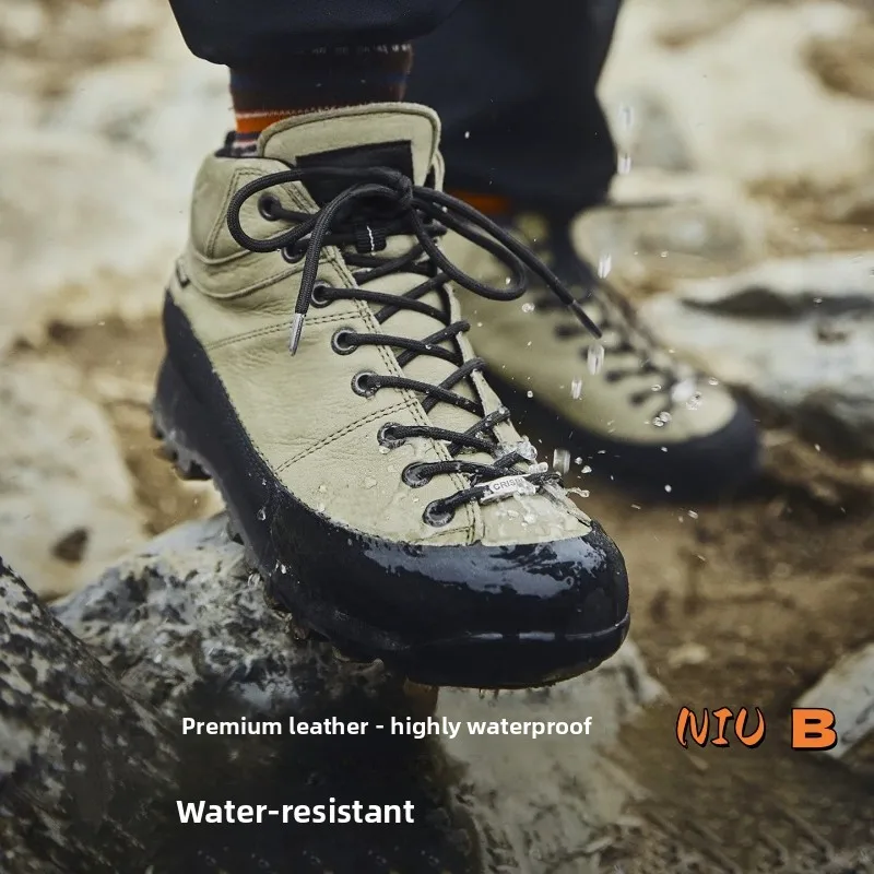 Monaco Mountain Climbing Shoes Men's Sport High Top Waterproof Non-Slip Wear-Resistant Outdoor Hiking Camping Shoes