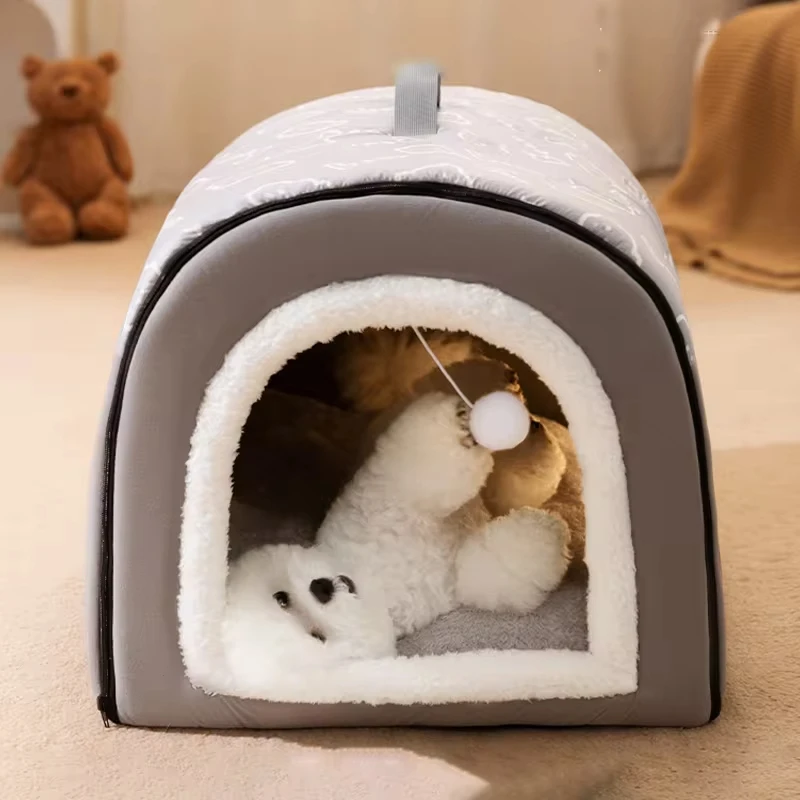 Removable Pet Dog Bed Cozy Pet Nest for Small Medium Dogs Cats Winter Warm Dog Sleeping Bed Comfortable Pet House Pet Supplies