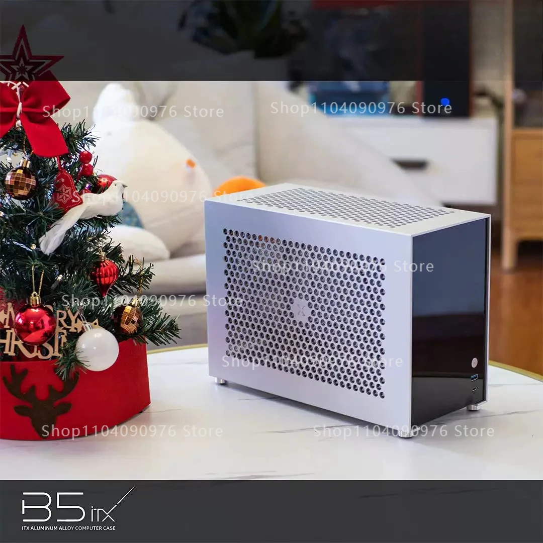 B5 all aluminum alloy matte ITX main board SFX power supply compact pull-out type 11L mini chassis