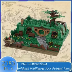 Rings Movie Series Bricks Green House Bag End with Interior Building Blocks UCS Technology Moc Model Creative  Toys Gifts