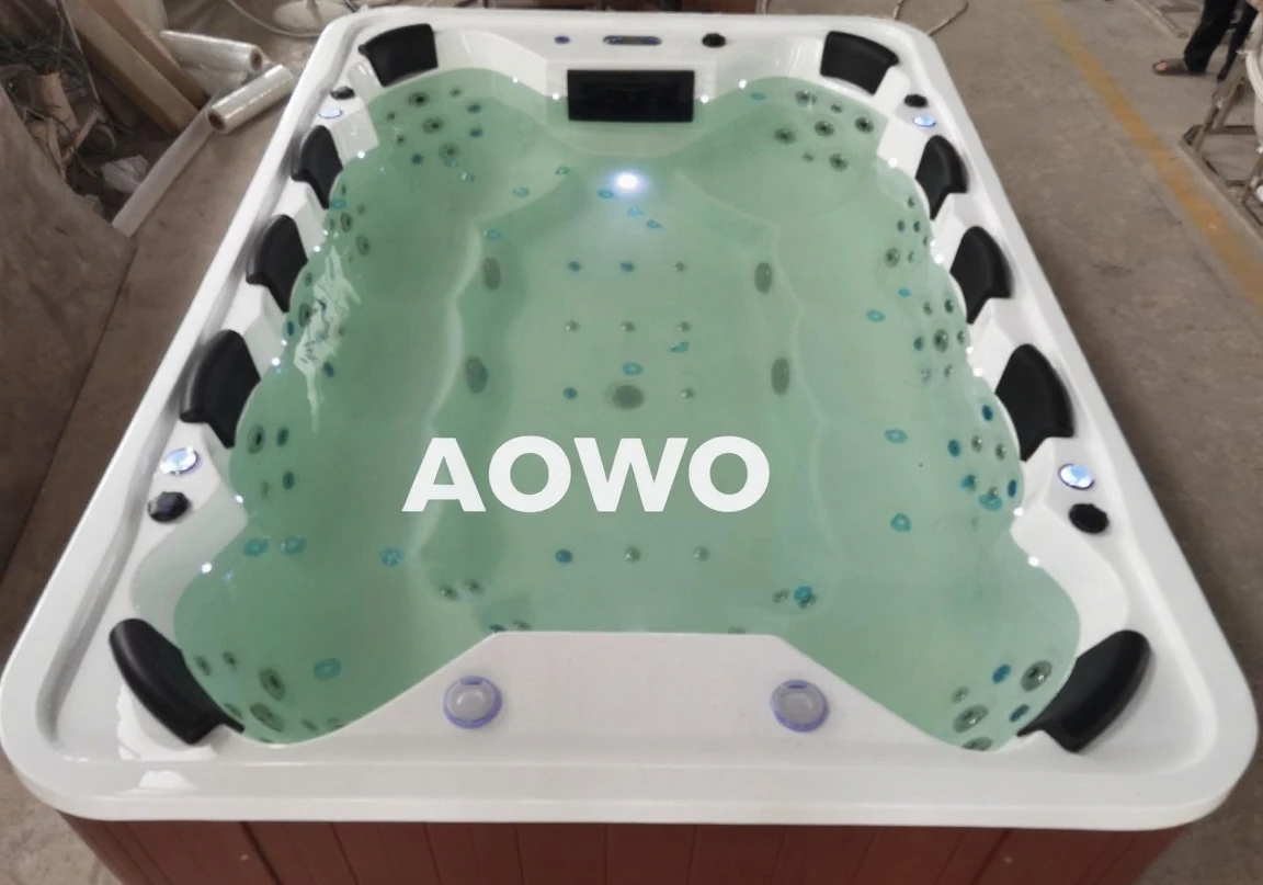 Acrylic  Inflatable  Outdoor Spa Heated Pool Acrylic Spa Outdoor 10 Person whirlpool Outside  Single Big Swimming Pools