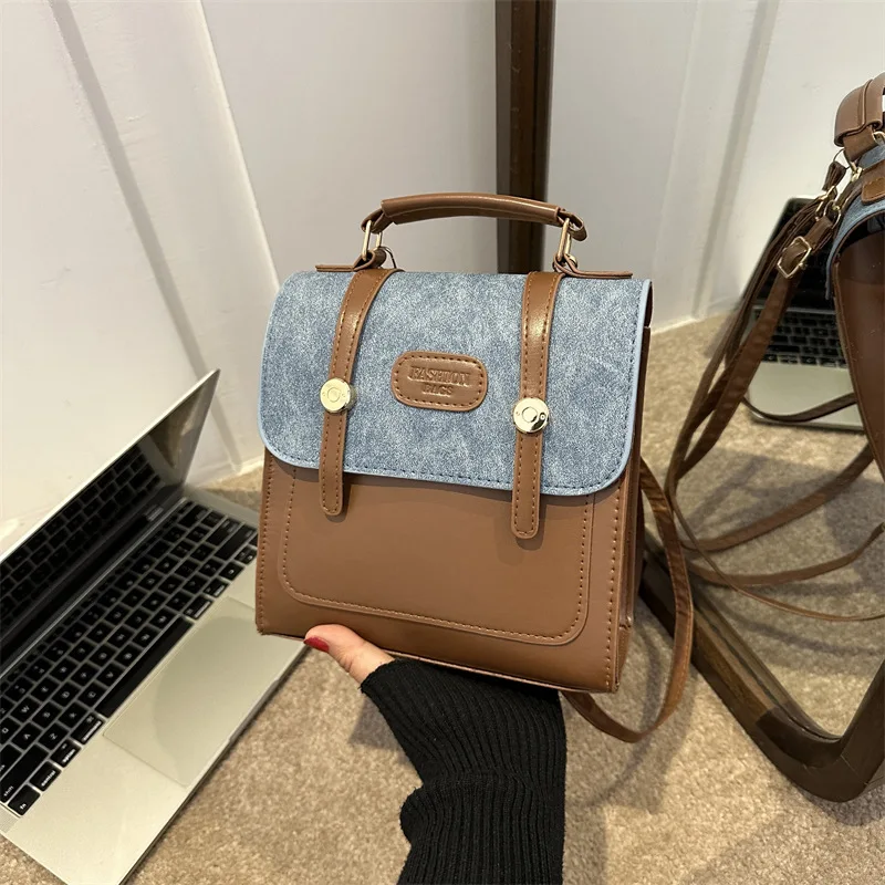 Vintage Backpack Female Leather Bag Women's Backpack Fashion School Bag for Girls High Quality Leisure Shoulder Bag Sac A Dos