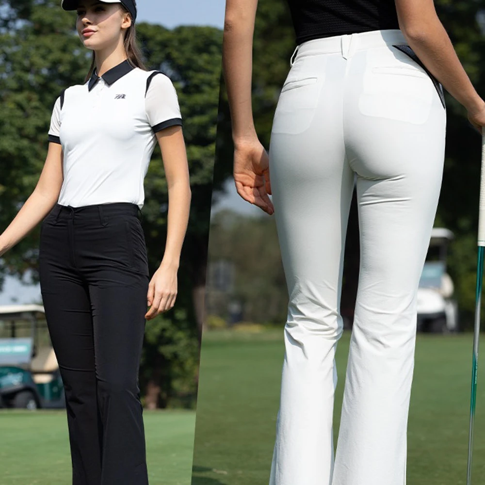 PGM Damen-Golfhose mit Reißverschlusstaschen, Frühling-Sommer-Schlaghose, schmale Passform, leichte Jogginghose für Sport, Wandern, Reisen – Detail 9