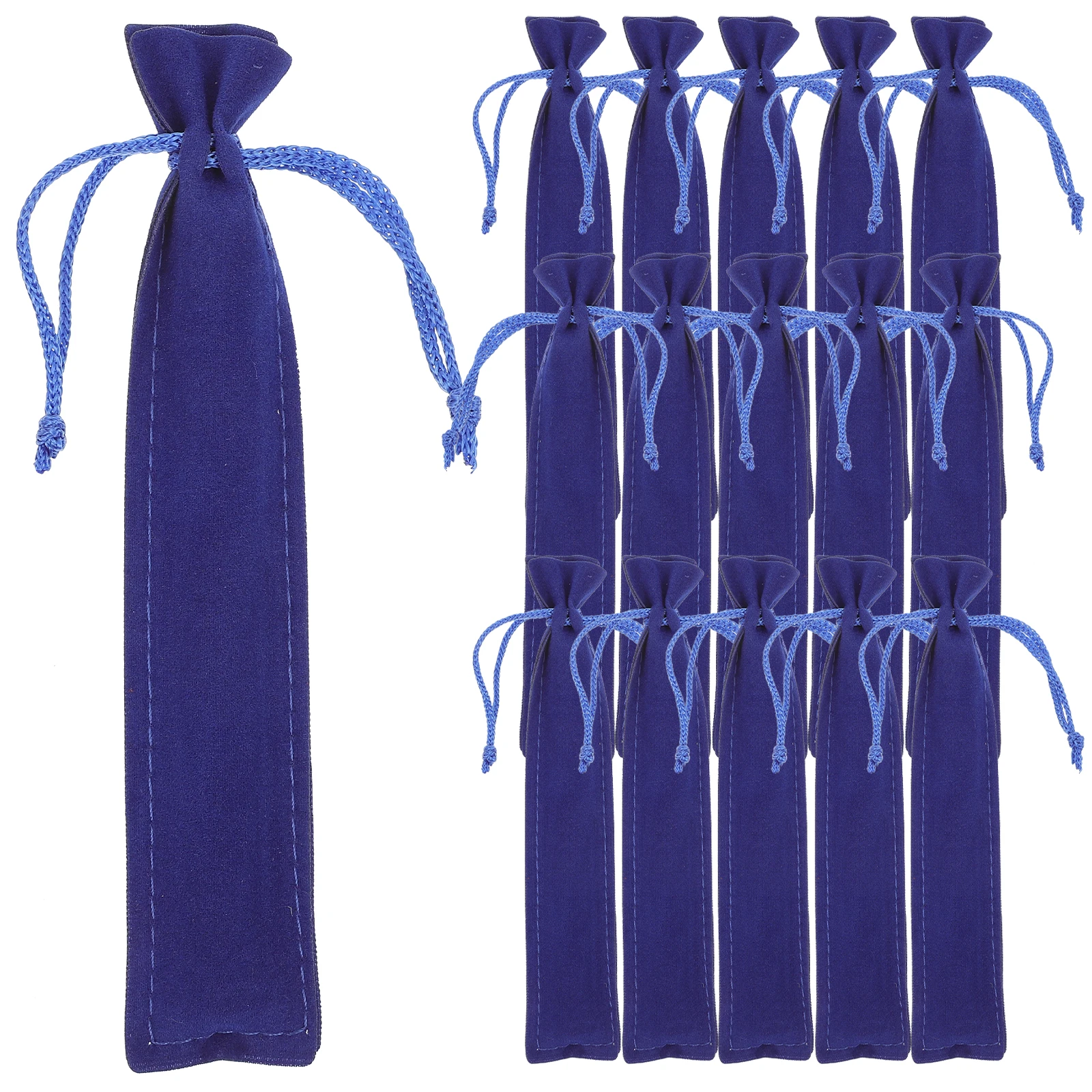 

25pcs Pen Bag Flannel Drawstring Pouch for Pens Pencils Storage Gift Home Office Use Lightweight Protective Sleeve Case