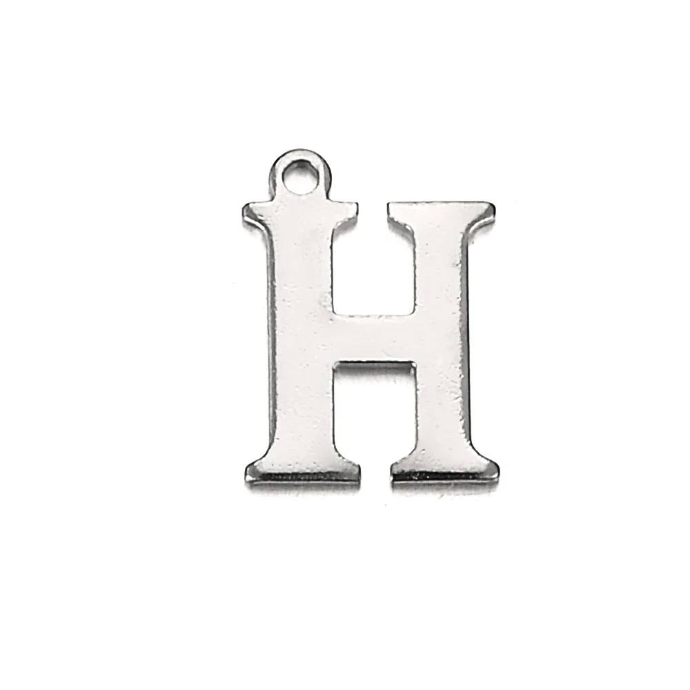 20 stks Rvs Letter Charm Initial Charms Enkele Alfabet Kralen Hangers voor Ketting Sieraden Maken DIY Groothandel - afbeelding 1