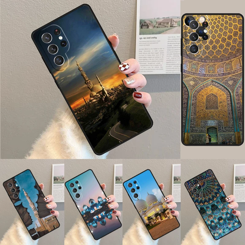 Cover For Samsung Galaxy S24 Ultra S21 S22 S8 S9 S10E Note 10 20 Plus FE S23 Islam Muslim Mosque Phone case Coque