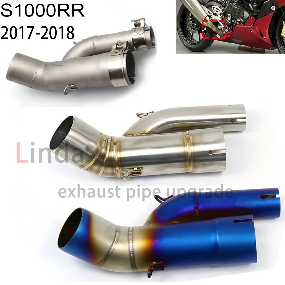 51mm For BMW S1000RR 2017 2018 Year Motorcycle exhaust system Modify Middle Section  exhaust pipe motorcycle  exhaust