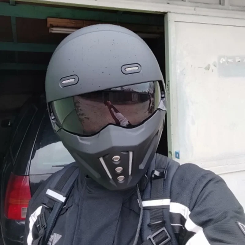 Scorpion Retro Predator Multi-Purpose Motorcycle Helmet Matte Black Locomotive Personality New Model 2020