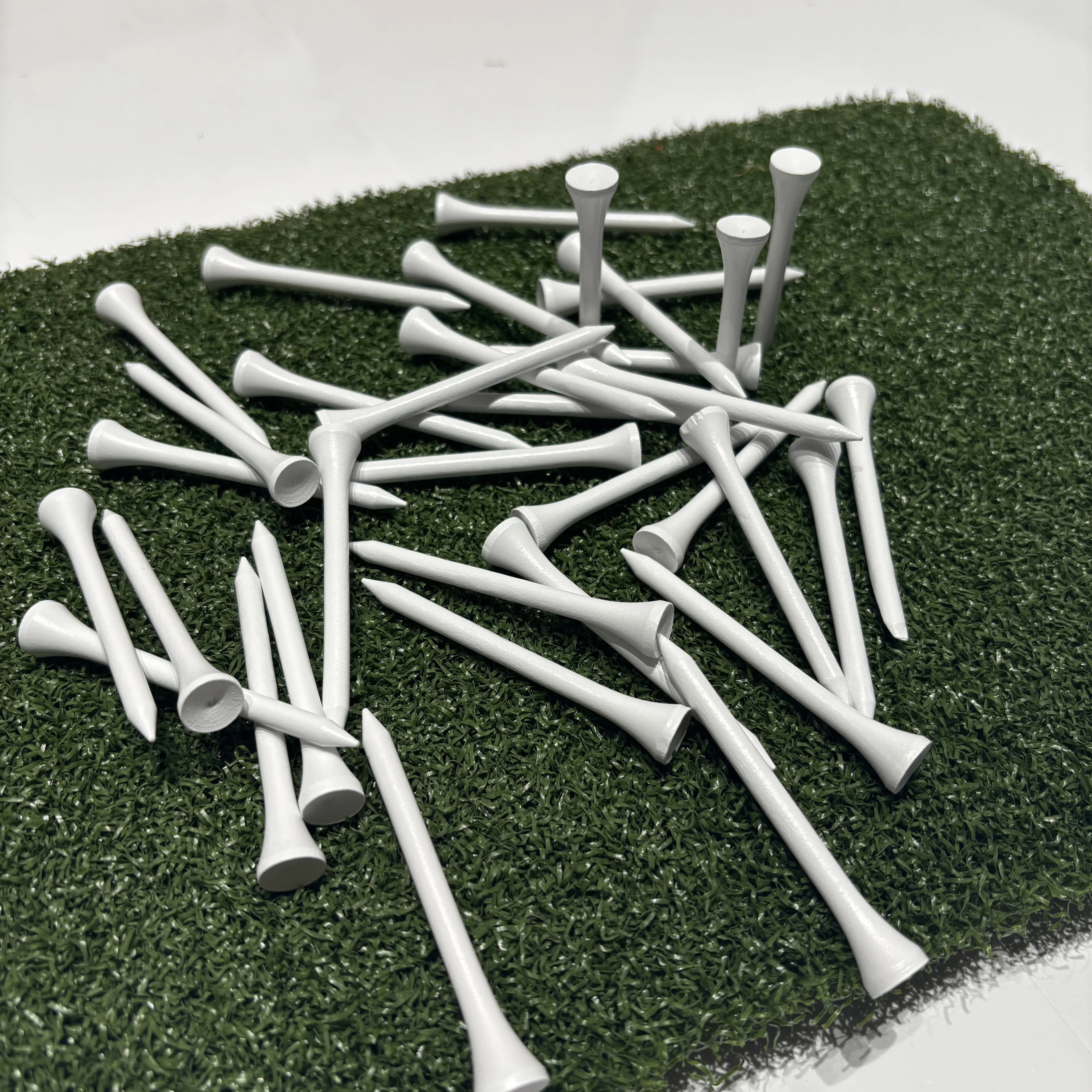Golf Weiße Holz-Tees Golfball-Tees 70mm Höhe Packung mit 100/50 Stück – Detail 8