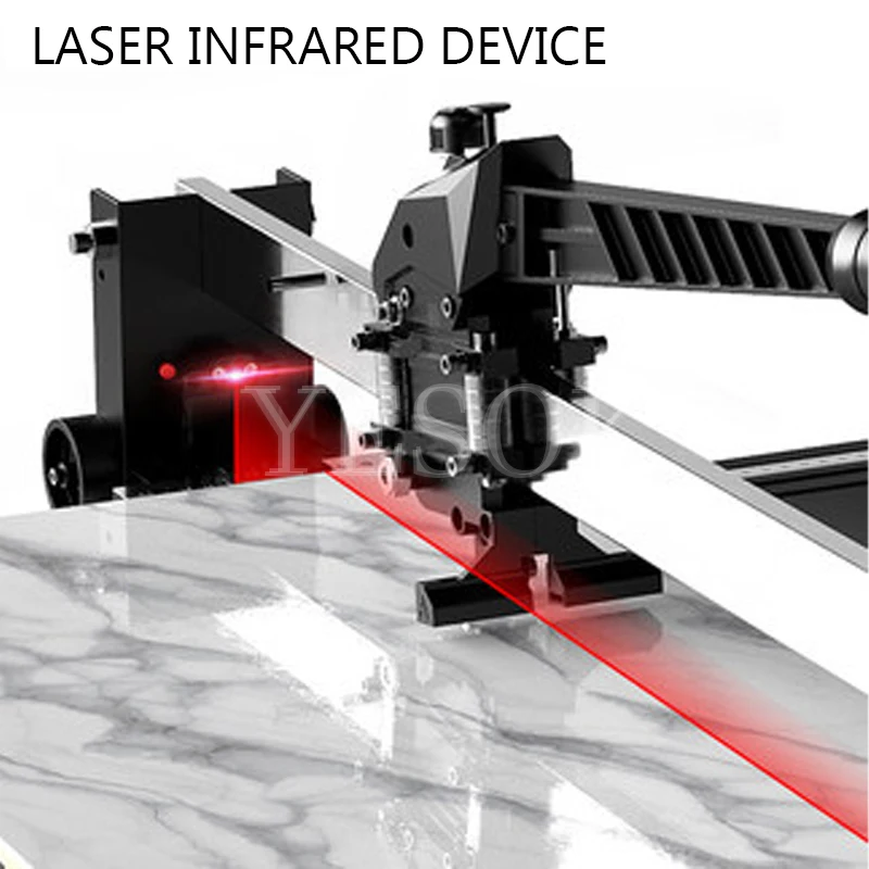 Imagem -05 - Manual Alta Precisão Cerâmica Cortador Telha Piso de Mármore Empurrar Faca Máquina de Corte Infravermelho Laser Posicionamento 800 Milímetros