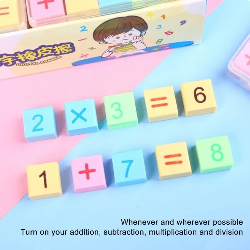 مجموعة محايات الرياضيات التعليمية مجموعة متنوعة من الأشكال الملونة النابضة بالحياة ملحق محمول للمشاركة في الفصول الدراسية 15UB #2