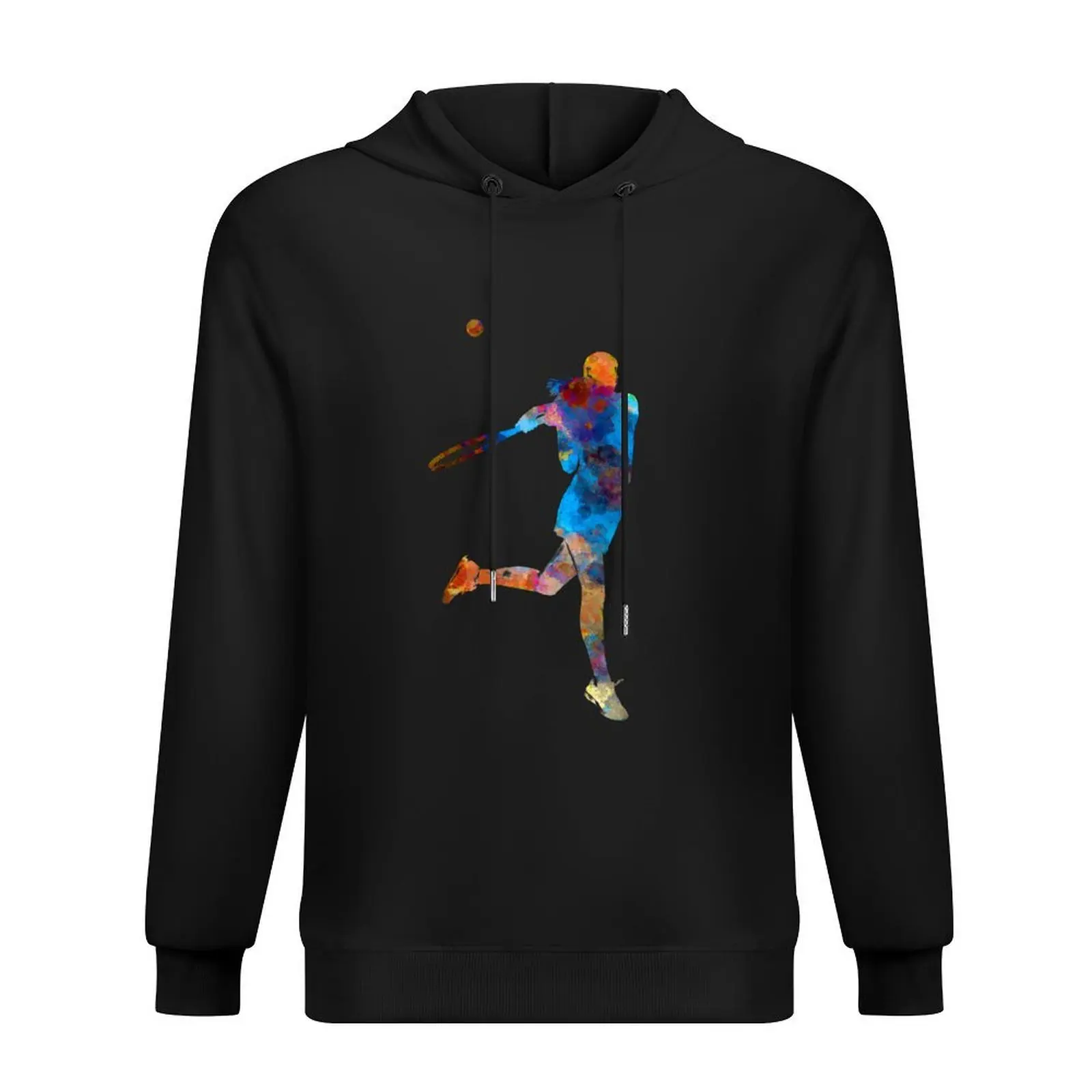 

Woman tennis player 03 in watercolor Hoodie graphic t shirts men fashion men men's clothes male clothes hoodie for men