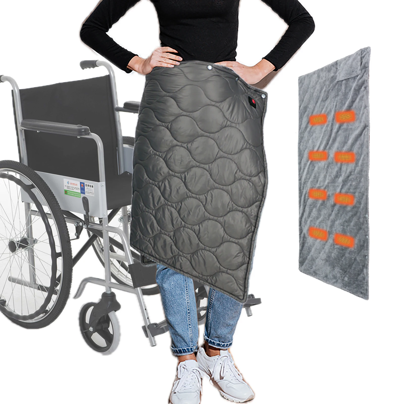 

USB electric blanket camping sleeping bag blanket power bank 5V dormitory outdoor warm blanket shawl 3-speed temperatur