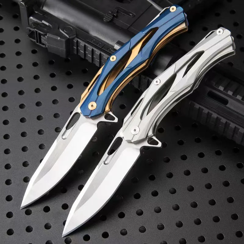 Optimus Prime All Steel Heavy Duty D2 Folding Knife High Hardness Sharp Knife Emergency Rescue Slicing knife Fruit knife