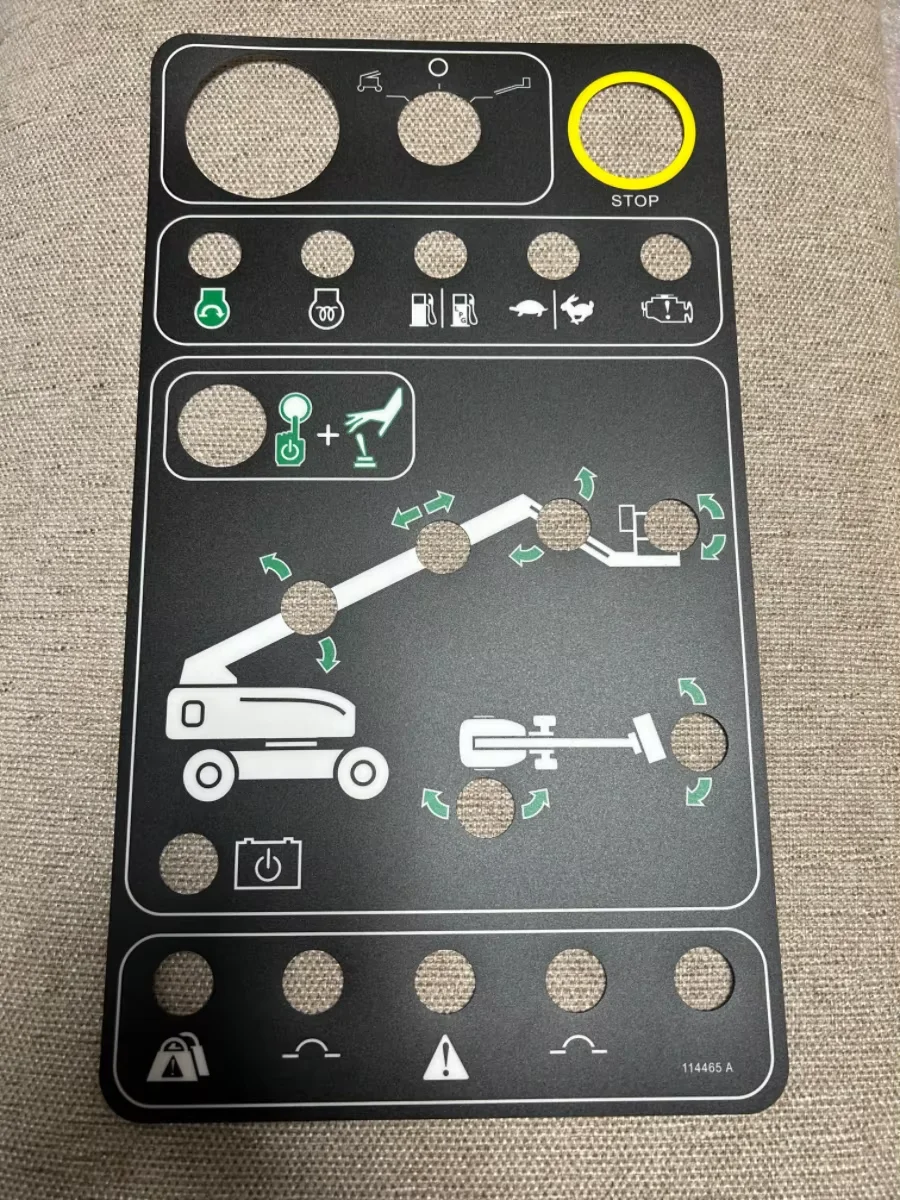 114465 114465GT GE-114465  Decal Ground Control Panel for Genie lifts