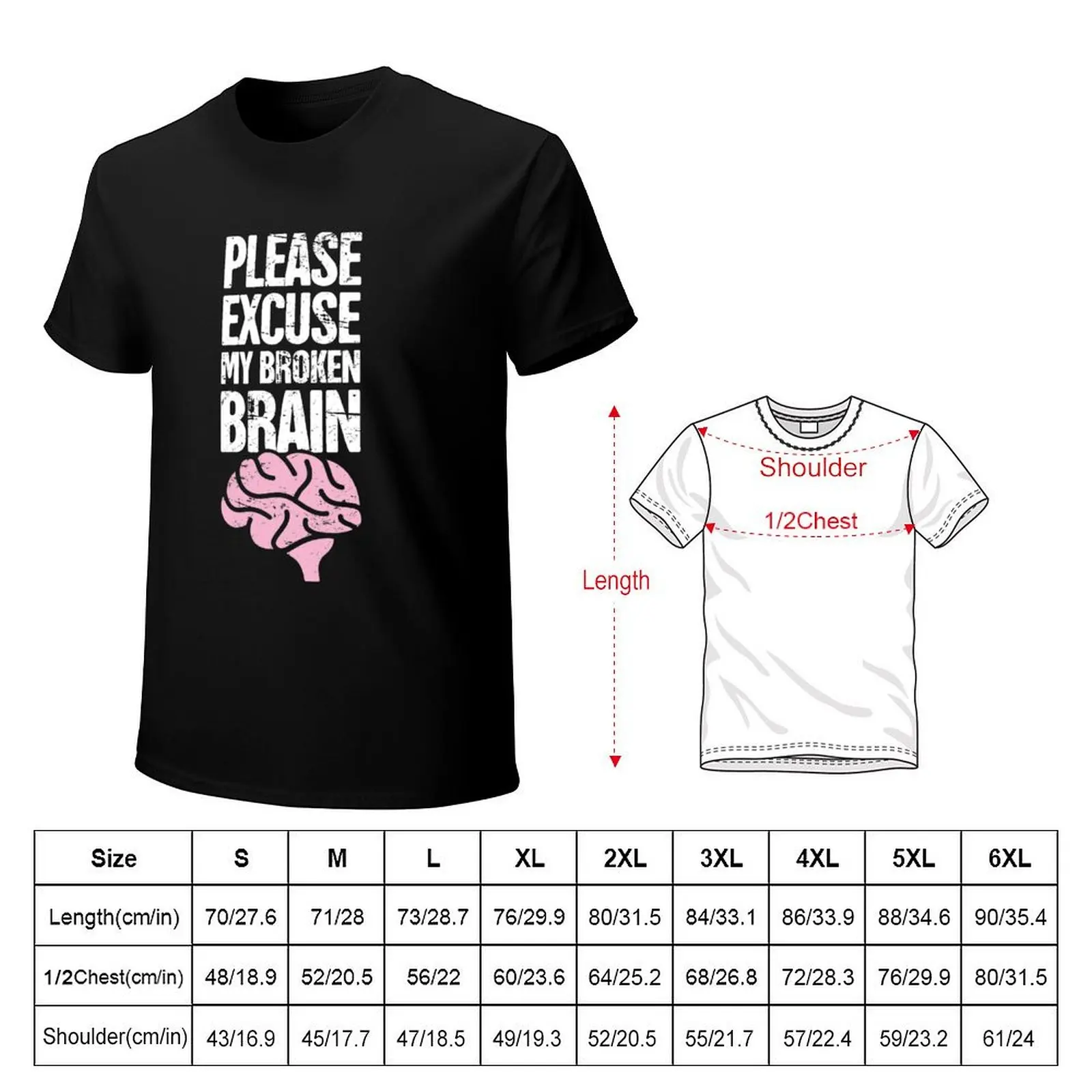 Brain Surgery - Funny Get Well Recovery Gift T-Shirt Big Size Crew Neck T-Shirt