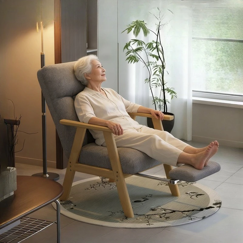 Lazy sofa can be reclined and slept in one, comfortable backrest sofa chair home balcony lunch break new elderly recliner