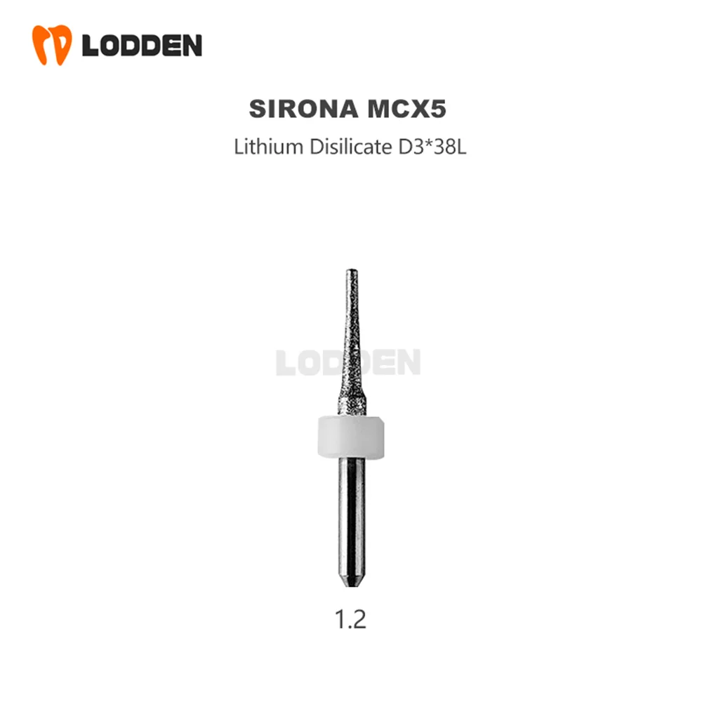 Sirona MCX5 Dental Milling Burs For LIthium disilicate Grinding D3 Shank Carborundum Coating Diameter 0.6/1.2/1.4/2.2mm Drill