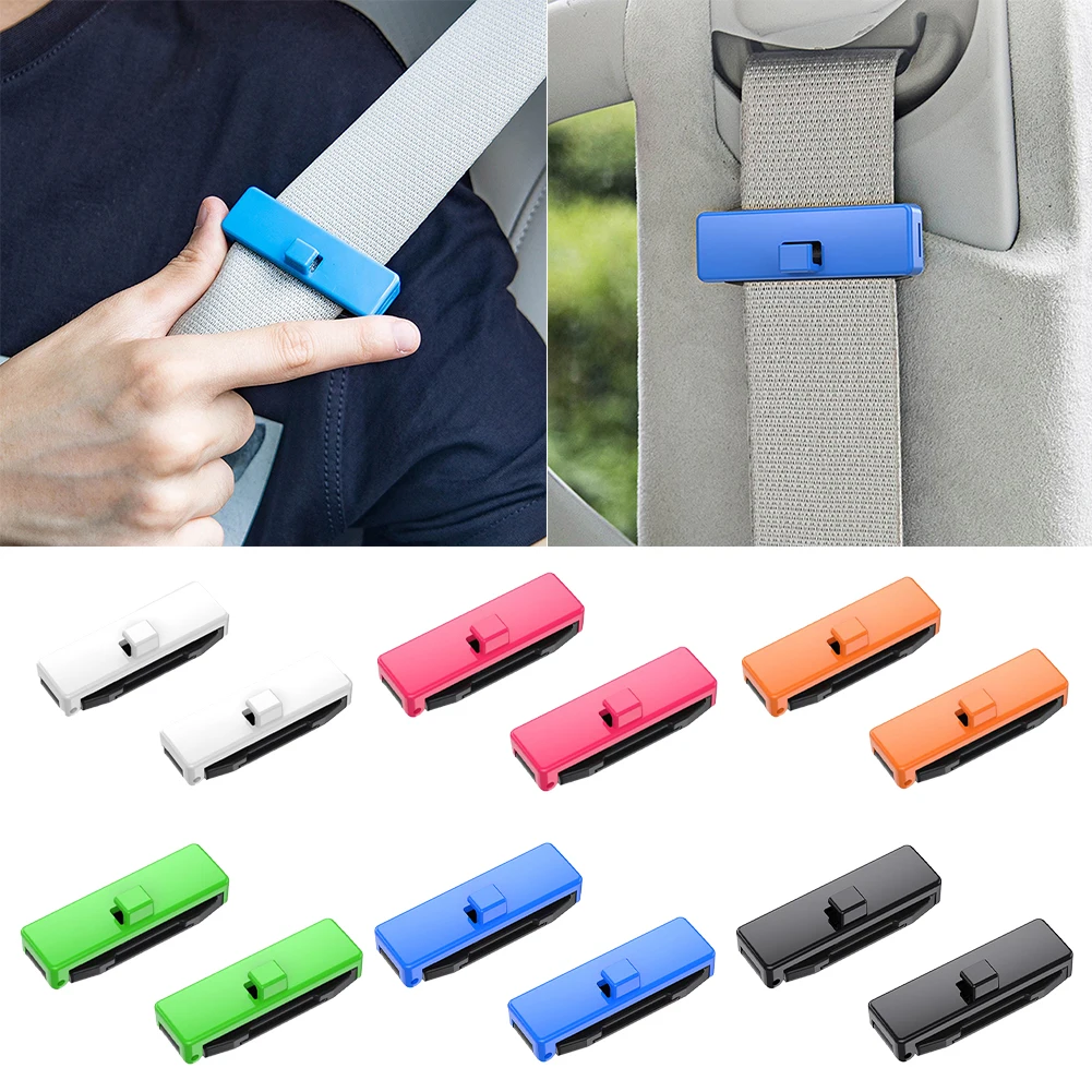 2pcs Adjustable Car Seats Belt Safety Holder Stopper Buckle Seats Belt Clamp Clip Car Seat Belt Clips Auto Belt Tensioner image 3