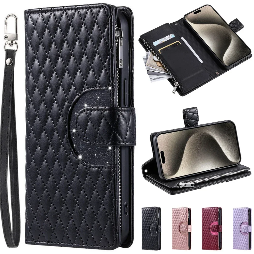 

G55 G35 G85 5G Crossbody Zipper Wallet Case For Motorola Moto G35 G45 G55 G85 G64Y G64 G84 G34 G24 G04 G04S G14 G54 Power Etui