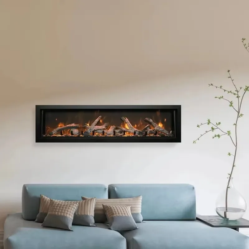 

【Best-selling】High Quality Electric Fireplace Humidifier 42'/50'/60'/65'/72" Decorative Flame Remote Control Steel Insert for Ho