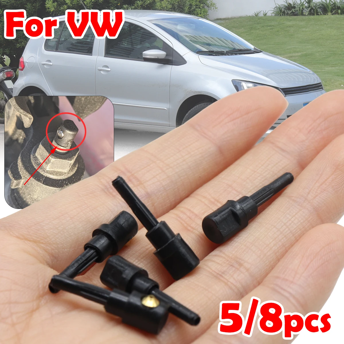 

5/8pcs For VW Golf/GTI Mk4 Transporter Tiguan Fox Polo Rear Windscreen Wiper Nozzle Washer Sprayer Jet Replacement 3B9955985A