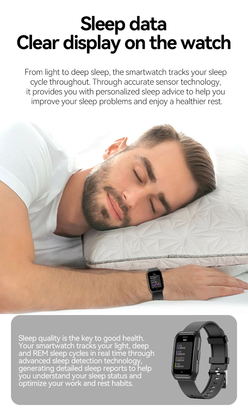 

Новые умные часы 1,45 дюйма, функция мониторинга сна, Bluetooth, напоминание о вызове, спортивный шагомер, умный браслет