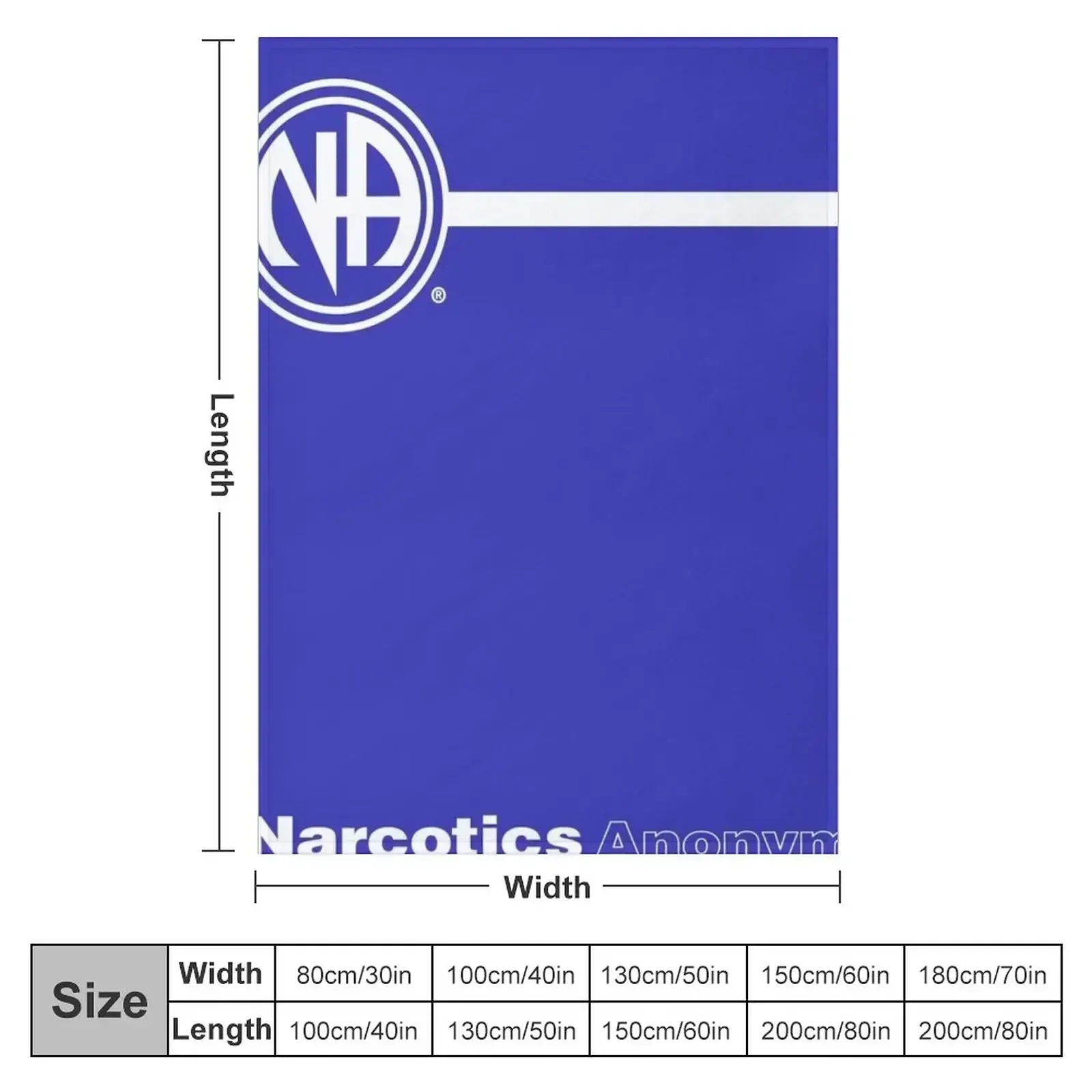 NA Basic Text Book Narcotics Anonymous Gift Throw Blanket couch cozy soft plush fuzzy picnic outdoor blanket