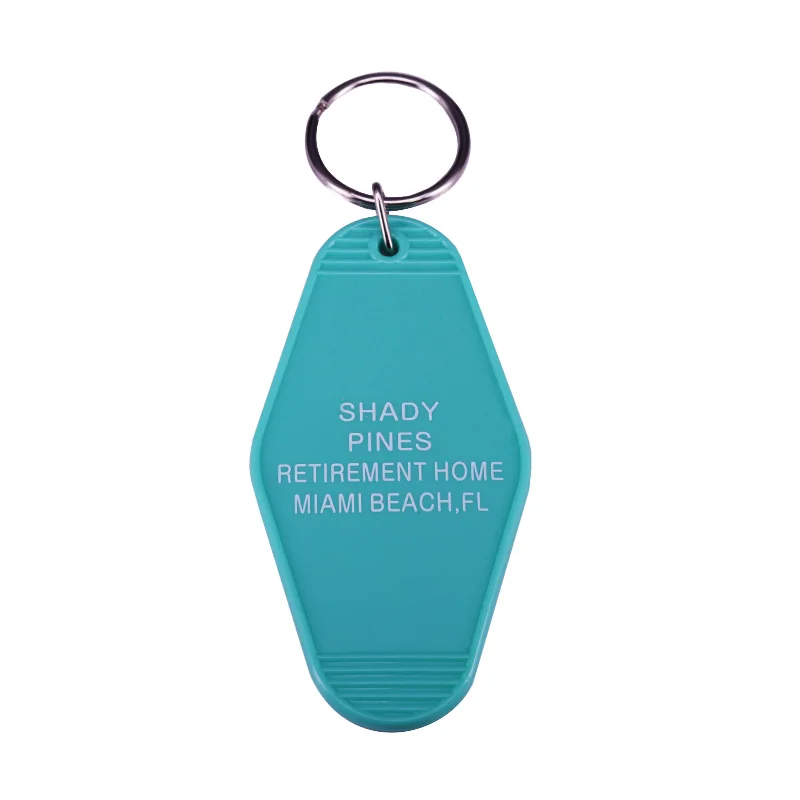 Thank you For Being a Friend The Golden x Girls Keyring Miami beach retirement home Shady Pines Key Tag Vintage Hotel Keychain