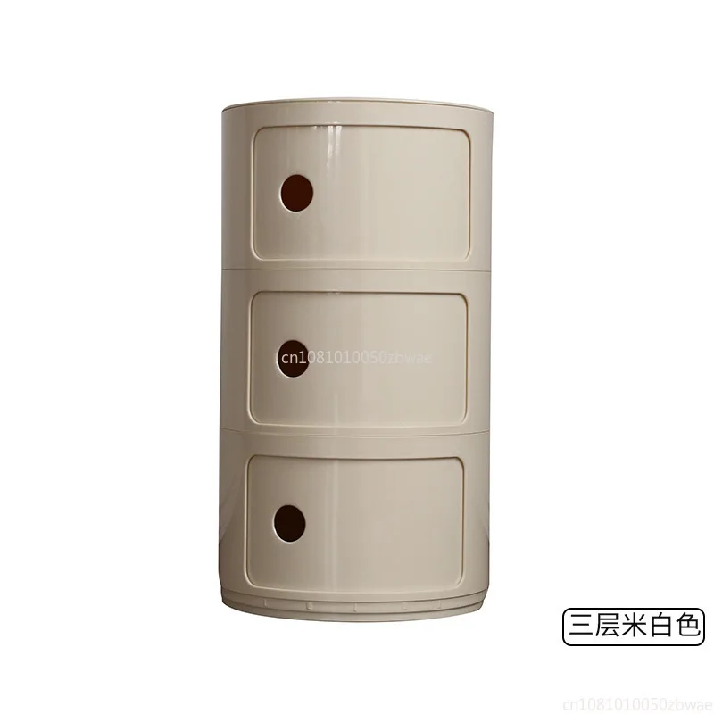 Round bedside table nordic plastic Bedside cabinet for bedroom small side end table nightstand Storage locker