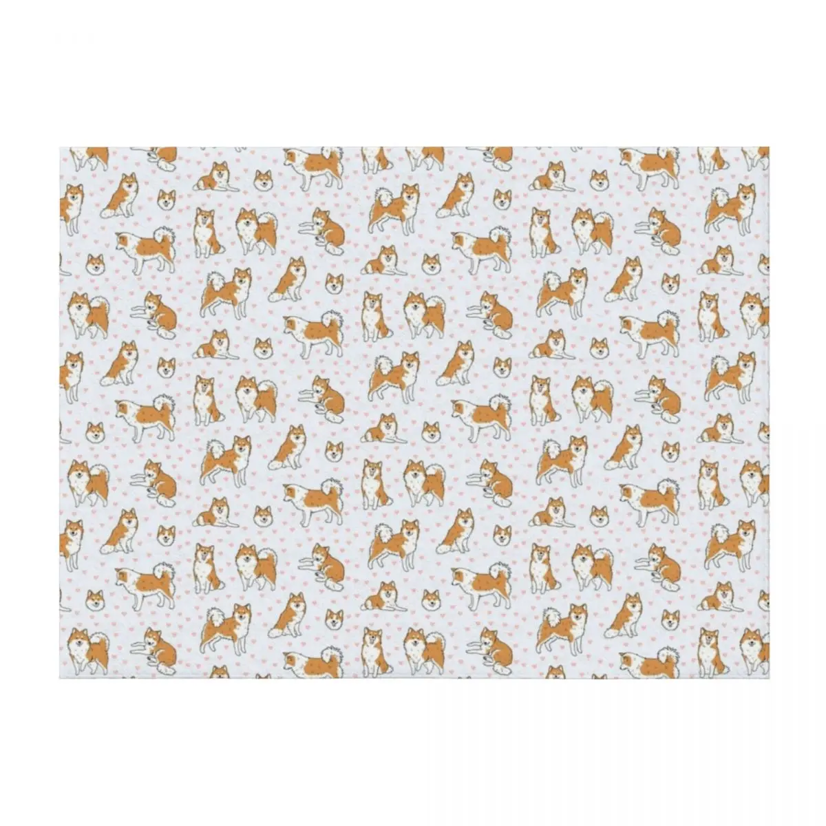 

Icelandic sheepdog cute illustration pack Throw Blanket Moving Soft heavy to sleep Soft Big Blankets