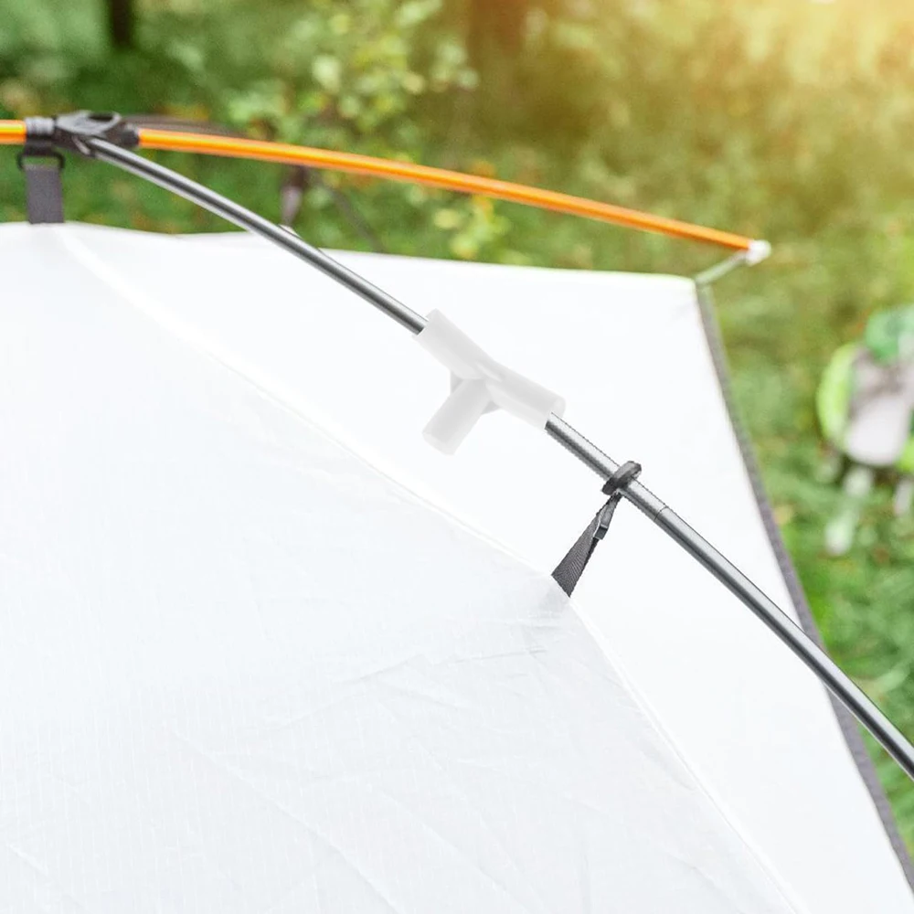 4 Stück Zeltgelenkpolverbinder Zeltversorgung Zubehör Adapter Multi-Richtungssteckeradapter Rohr weiße Kunststoffhalterung