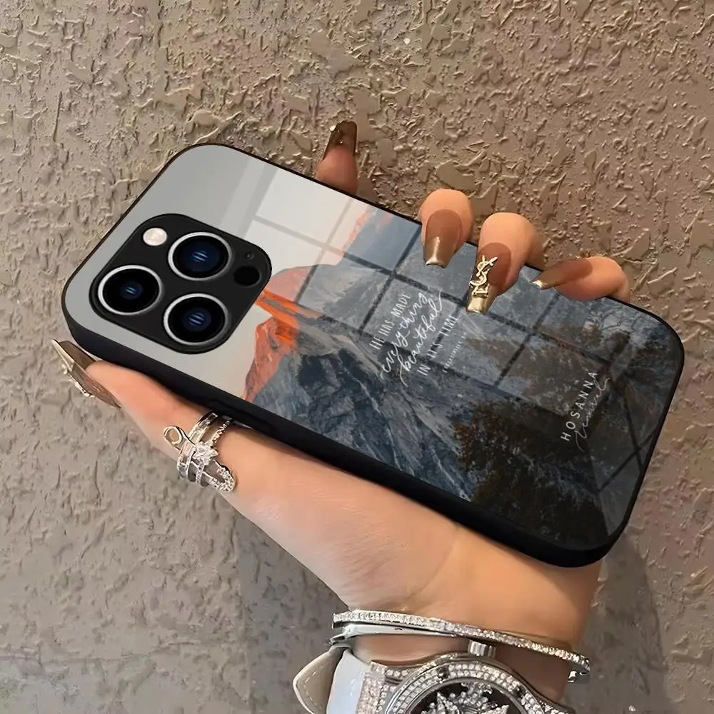 

Christian bible quotes verse jesus Phone Case For IPhone 17 16 15 Pro Max 14 13 12 Mini Plus Samsung S25 Glass phone case