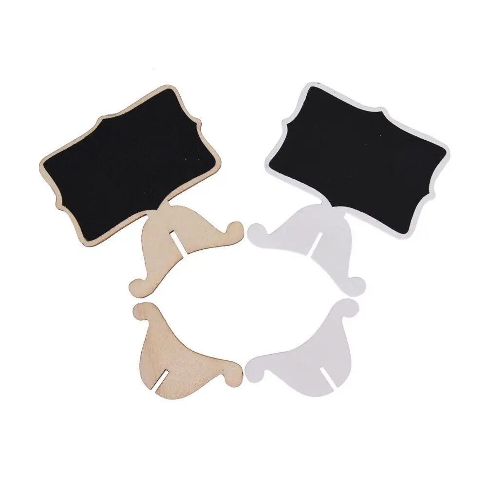 10 pcs Mini wooden writing small blackboard desktop message decorative single-sided small blackboard cute girl heart crafts