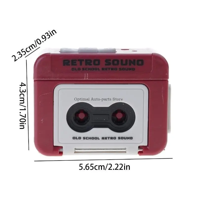 Kassetten-Diktiergerät-Schlüsselanhänger mit 15-Sekunden-Aufnahmefunktion für Musikliebhaber