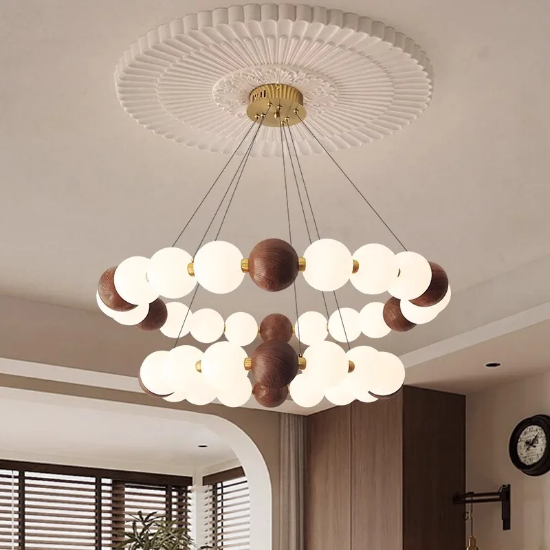 French Vintage Living Room Chandelier Magic Bean Hall Dining Room Bedroom Chandelier