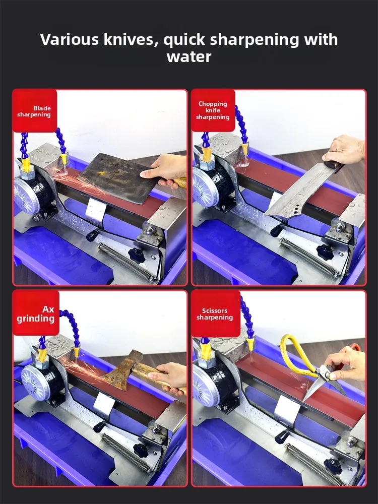 Water-cooled Knife Sharpener Automatic Water Grinding Belt Machine Electric Knife Sharpener Commercial New Artifact